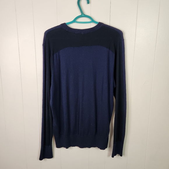 Rag & Bone Mens Blue Crew Neck Long Sleeve Sweater Classic Preppy Academia Small - Picture 3 of 6